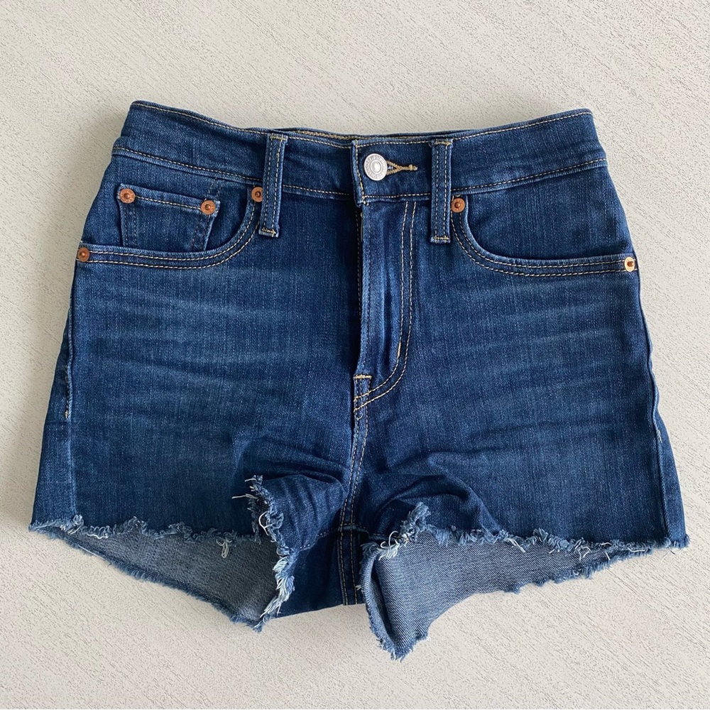 Levi’s Women’s High-rise Dark Wash Denim Shorts